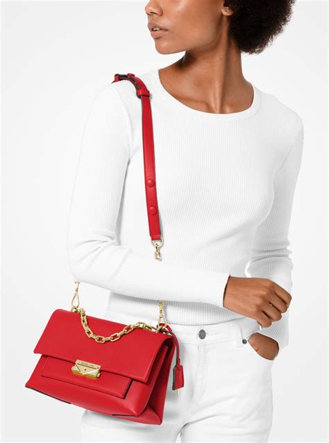 michael kors cece medium red color|Michael Kors cece shoulder bag.